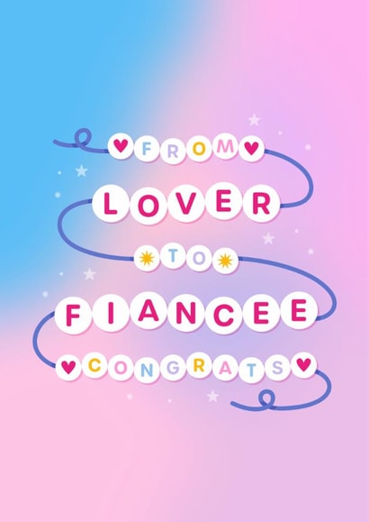 Cute Engagement Card for Swifties - Lover Era - Taylor Swift created by Joanne Hawker