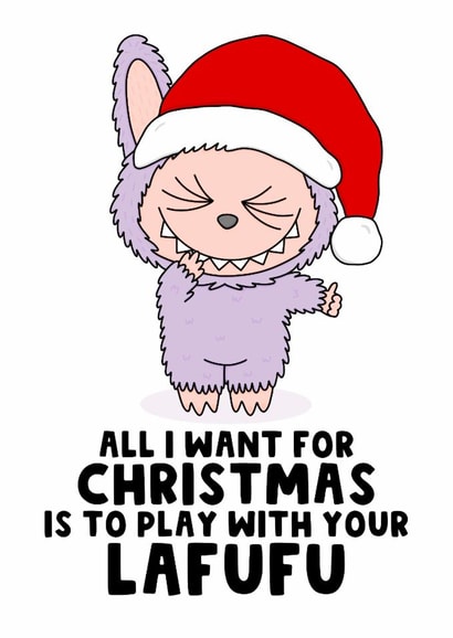 Rude Christmas Card - Labubu created by The Blunt Badger