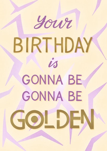 Fun Birthday Card - Kpop Demon Hunters - Rumi Demon Marks Golden created by Silky Rose Design