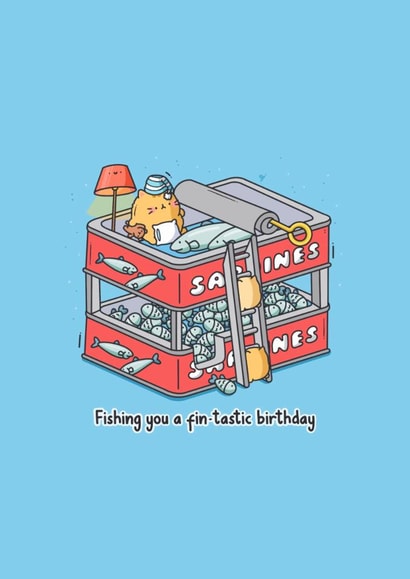 Cute Birthday Card - Fish Pun - Sardines created by Toastedink