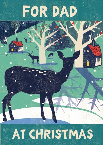 Dad Deer Classic Christmas Card created by Rocket68