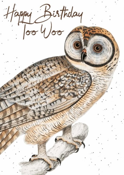 Funny Owl Birthday Card – Cute Owl Greeting Card for Animal Lovers created by PersonalPolly