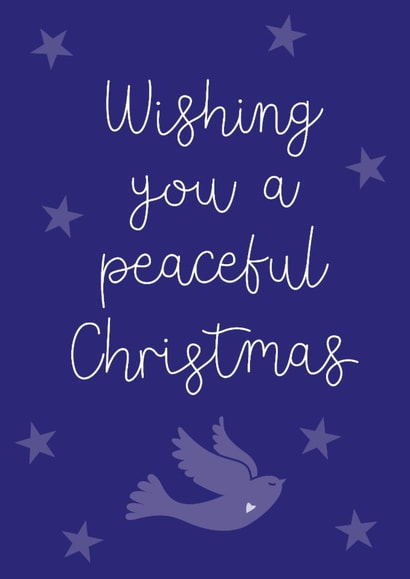 Wishing You A Peaceful Christmas Card - Sending Love at Christmas created by Sweetpea Print Design