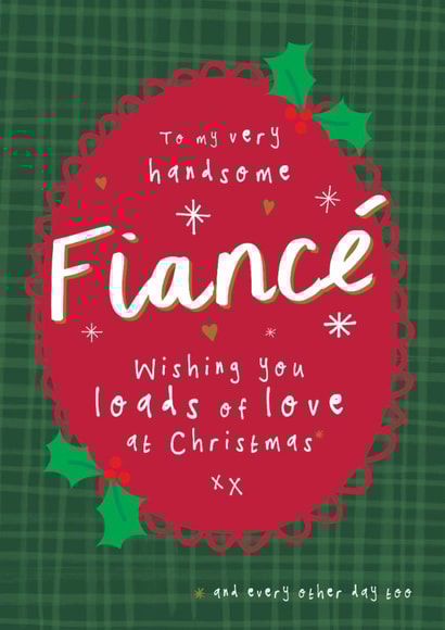 Heartfelt Christmas Card - For Fiancé - Wishing You Loads Of Love At Christmas created by Bow & Bell