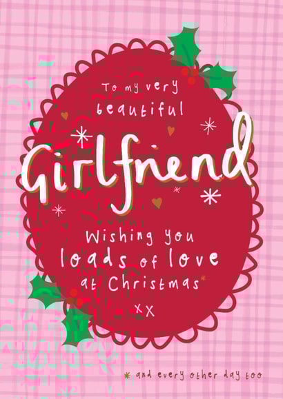 Heartfelt Christmas Card - For Girlfriend - Wishing You Loads Of Love At Christmas created by Bow & Bell