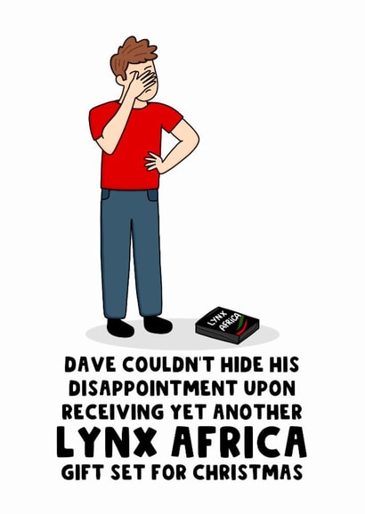 Funny Christmas Card - Lynx Africa created by The Blunt Badger