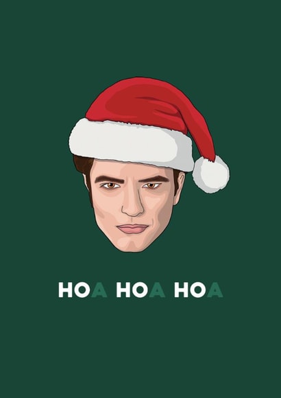 Funny Christmas Card – Edward Cullen – Hoa Hoa Hoa created by Bonne Nouvelle