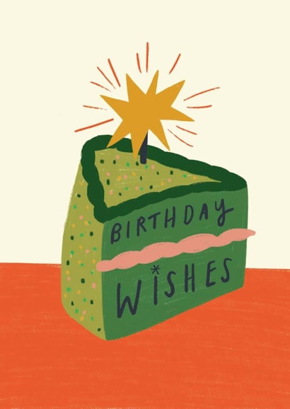 Classic Birthday Card - Birthday Wishes - Cake created by Kerrie McNeill