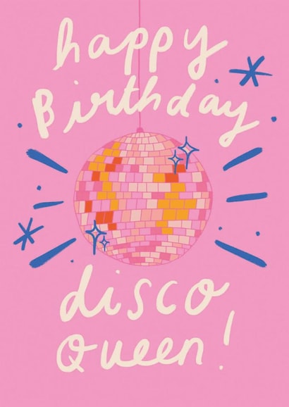 Fun Birthday Card - Disco Queen created by Kerrie McNeill
