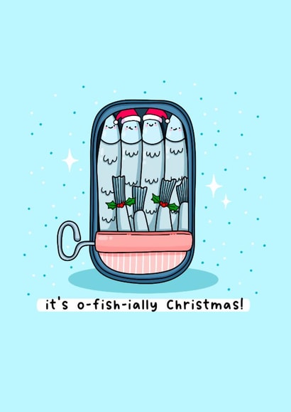 Cute Christmas Card - Sardines created by Rosalie Perl