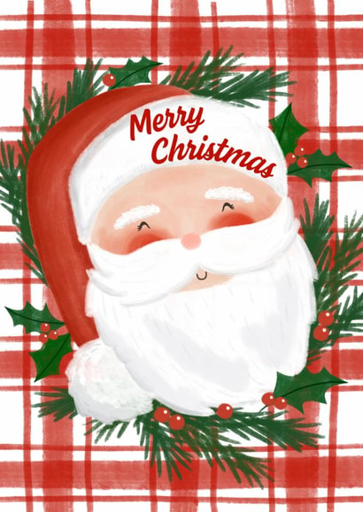 Cute Christmas Card - Jolly Santa created by Juniper and Rose Studio