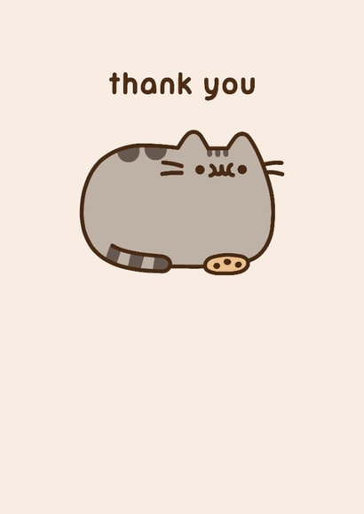 Cute Thank You Card - Pusheen - Cookie created by Hype Associates