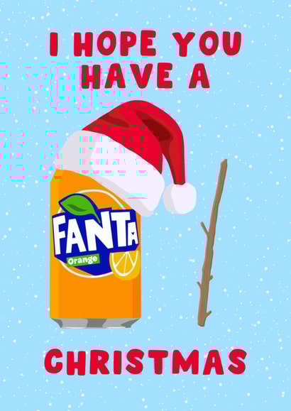 Punny Christmas Card - I Hope You Have A Fantastic Christmas - Fanta-Stick created by Pink Peach Cards