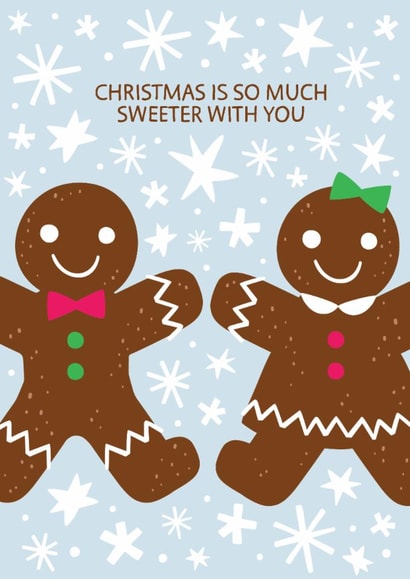 Christmas Is So Much Sweeter with You - Cute Christmas Card created by Laurent Collective