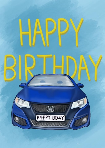 Happy Birthday Card for people who like cars created by Rodoodle