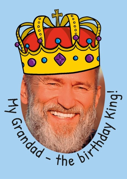 Funny Birthday Card - For Grandad - King created by TeePee Creations
