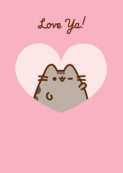 Cute Anniversary/Valentine's Day Card - Pusheen - Love Ya! created by Hype Cards