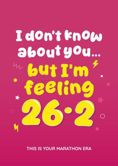 Funny Good Luck Card - Marathon Runner - Taylor Swift created by Jog On Studio