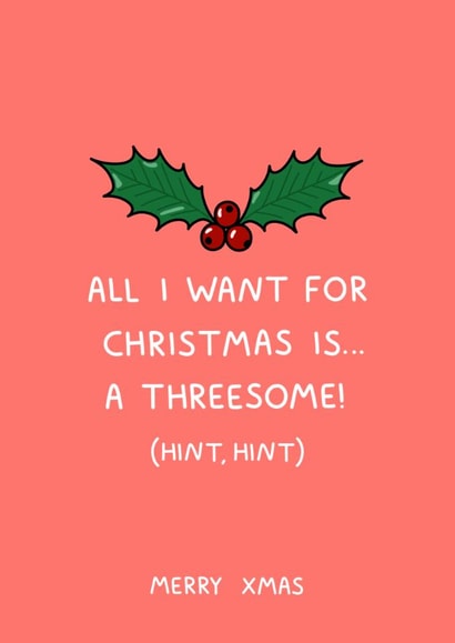 Naughty Christmas Card - Threesome - Hint created by YAWN DESIGNS