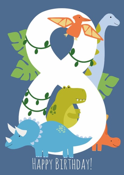 8th Birthday Dinosaur Themed Card created by Abigail Elodie