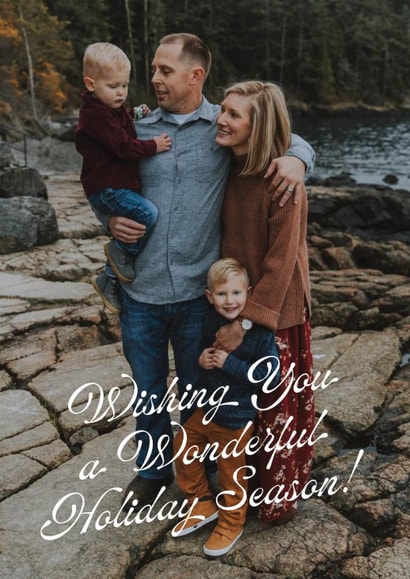 Classic Christmas Card - Wonderful Holiday Season created by Paper Raven Co.