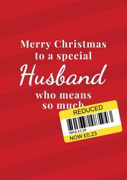 Funny Christmas Card - For Husband - Reduced Sticker created by The Cake Thief