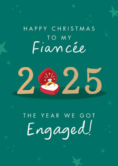 Classic Christmas Card - For Fiancee - The Year We Got Engaged created by The Cake Thief
