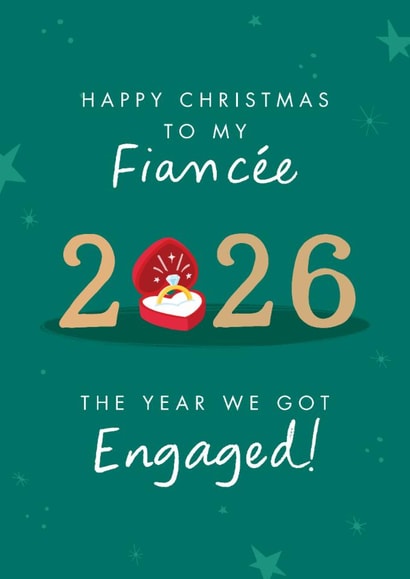 Classic Christmas Card - For Fiancee - The Year We Got Engaged created by The Cake Thief