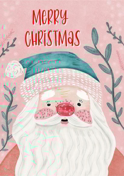 Cute Christmas Card - Father Christmas - Santa created by Larn Sofia