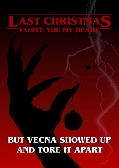 Fun Christmas Card - Vecna - Stranger Things created by Blush Boulevard