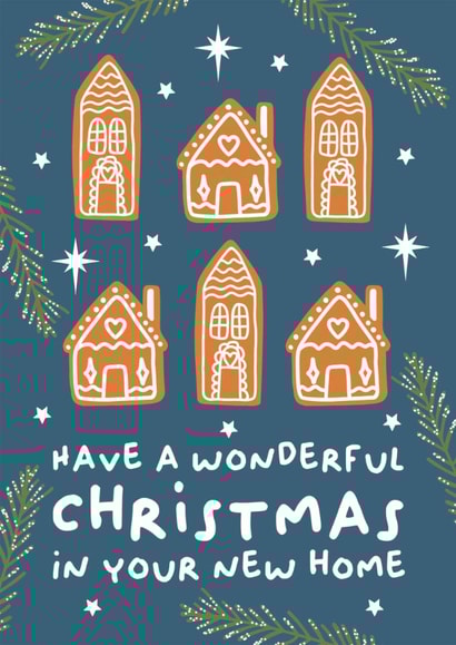 Classic Christmas Card - New Home - Gingerbread created by Stuck Shop Gifts