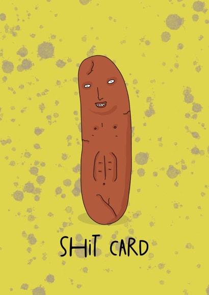 Funny Birthday Card - Shit Card - Poo created by Blessherlittleartoons by Amy