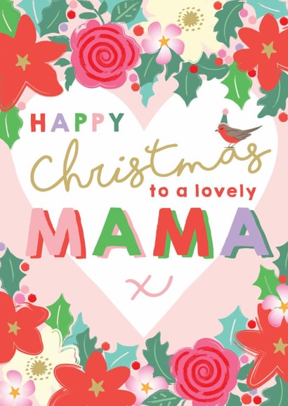Pretty Christmas Card - Lovely Mama - Floral Heart] created by Michelle Fiedler Design