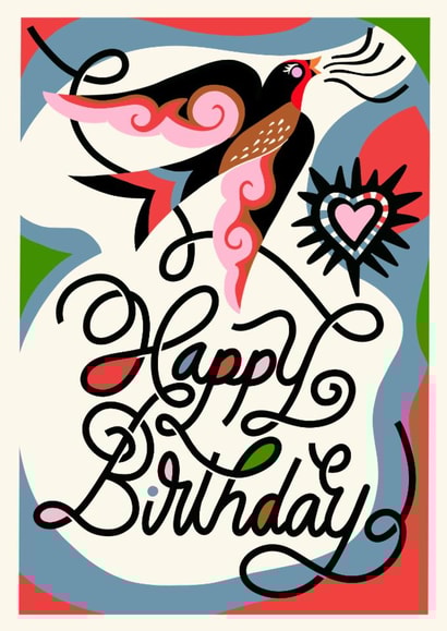 Cute and colourful Birthday Bird Singing ‘Happy Birthday’ created by catantrell