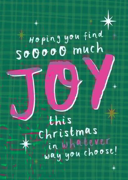 Heartfelt Christmas Card - Find Your Joy This Festive Season - Be Yourself - LGBTQ+ created by Bow & Bell
