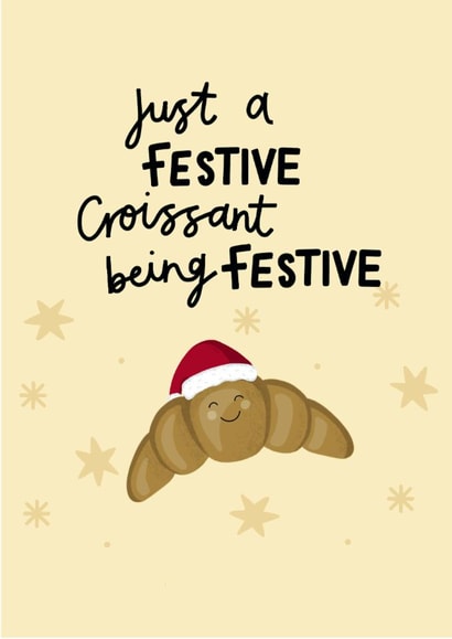 Festive Croissant Christmas Card created by StudioLazy