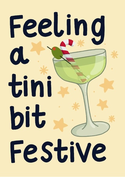 Tini bit Festive, Martini Christmas Card created by StudioLazy