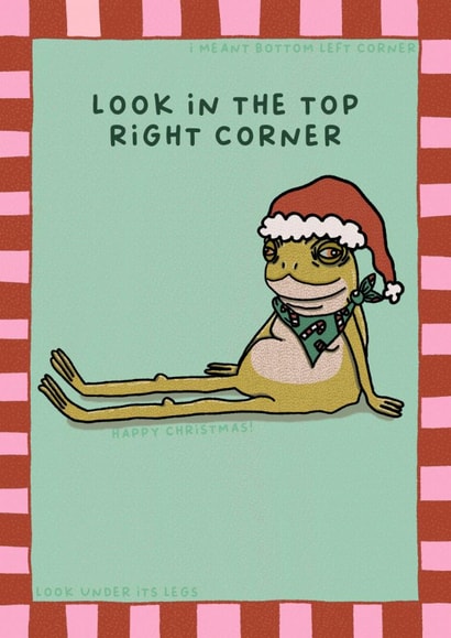 Fun Christmas Card - Frog - Secret Message Game created by Sarah Harding