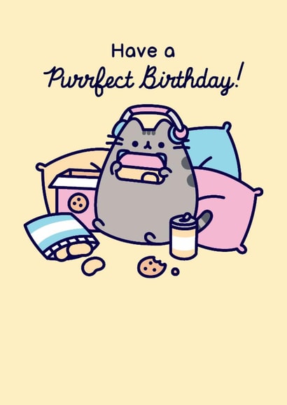 Cute Birthday Card - Pusheen - Gaming created by Hype Cards