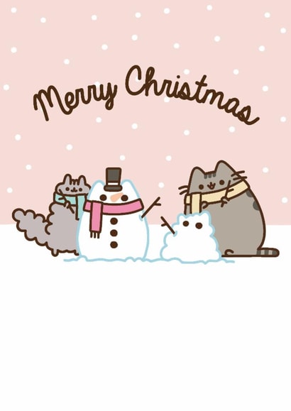 Cute Christmas Card - Pusheen - Snowman created by Hype Associates
