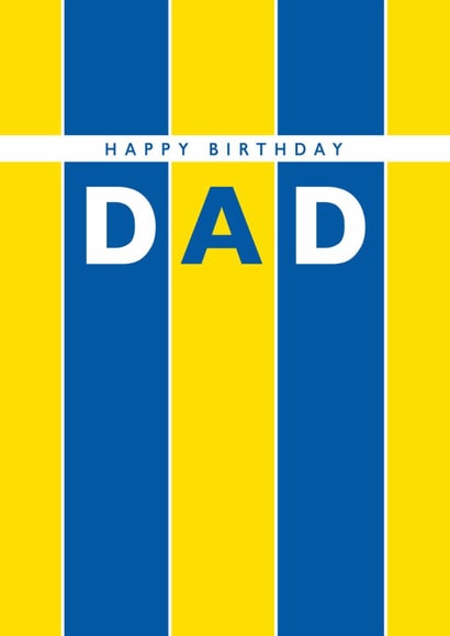 Classic Birthday Card - For Dad - Leeds - Stripes created by Rebecca Prinn