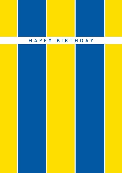 Classic Birthday Card - Football Fan - Leeds United created by Rebecca Prinn