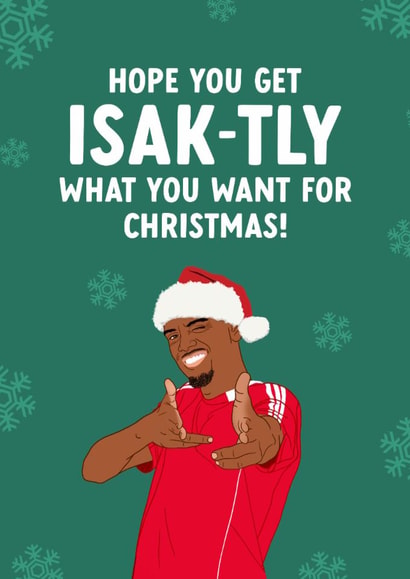 Funny Christmas Card - Liverpool Football Fan - Alexander Isak created by The Cake Thief