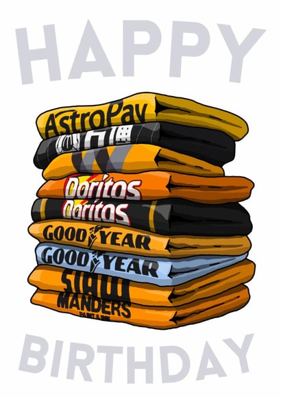 Classic Birthday Card - Wolves - Football Shirts created by Pedges Houseboat