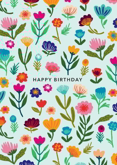 Pretty Birthday Card - For Her - Flowers created by Maggie Magoo Designs