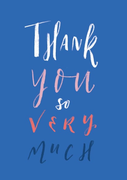 Classic Thank You Card - Thank You So Very Much created by Rebecca Prinn