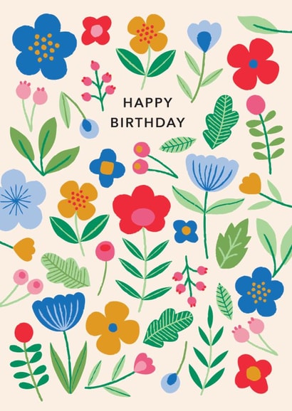 Pretty Birthday Card - Flowers - Floral - For Her created by Maggie Magoo Designs