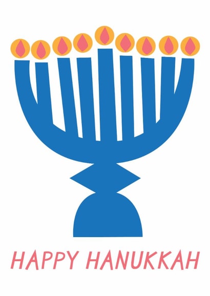 Classic Hanukkah Card – Modern Menorah created by Ohh Deer