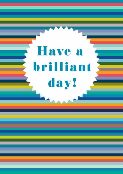 Classic Birthday Card - For Him - Striped Design created by Maggie Magoo Designs