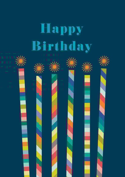 Classic Birthday Card - For Him - Candles created by Maggie Magoo Designs